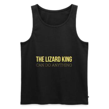 Lizard King, Geschenk, Geschenkidee - Männer Premium Bio Tank Top - Schwarz - Vorne - AI Model Male 178 light (178cm)