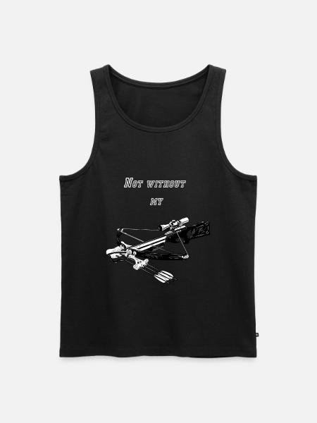 Not without my crossbow - Men's Premium Organic Tank Top - black