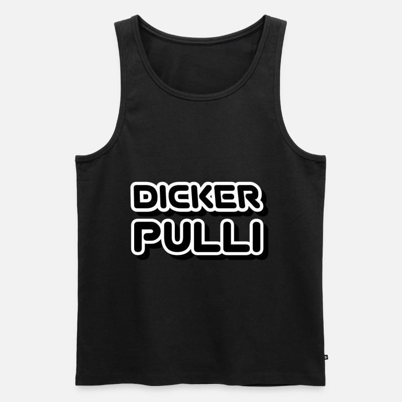 Dicker Pulli - Männer Premium Bio Tank Top - Schwarz