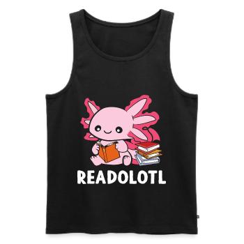Readolotl - Débardeur bio Premium Homme - noir - Devant - Michal (187cm)
