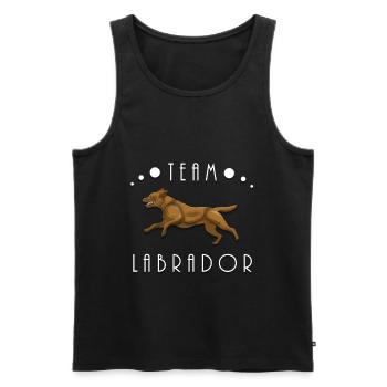 Team Labrador - Fox Red - Men's Premium Organic Tank Top - black - Front - AI Model Male 178 light (178cm)