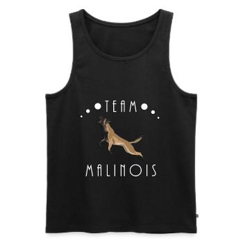 Team Malinois - Men's Premium Organic Tank Top - black - Front - Michal (187cm)