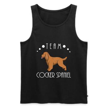 Team Cocker Spaniel - Red - Men's Premium Organic Tank Top - black - Front - AI Model Male 178 light (178cm)