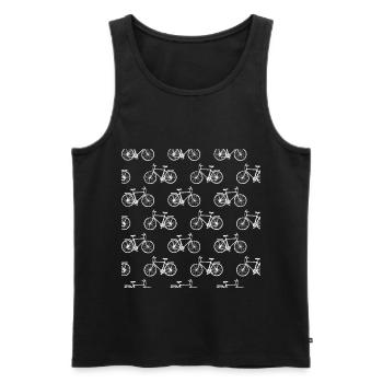 Sample Fahrrärder - Men's Premium Organic Tank Top - black - Front - AI Model Male 178 light (178cm)