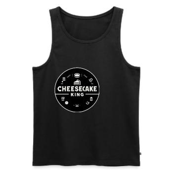 Cheesecake King 6 - Débardeur bio Premium Homme - noir - Devant - Michal (187cm)