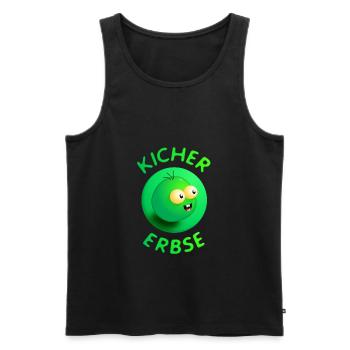 Kichererbse - Männer Premium Bio Tank Top - Schwarz - Vorne - AI Model Male 178 light (178cm)
