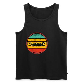 Dragon Boat - Männer Premium Bio Tank Top - Schwarz - Vorne - Michal (187cm)