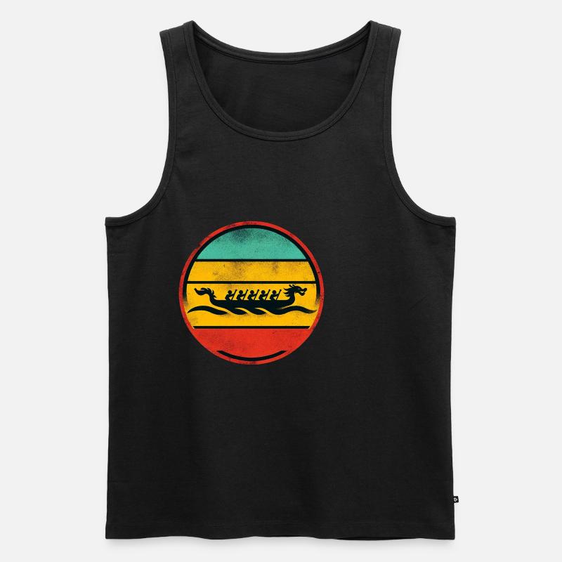 Dragon Boat - Männer Premium Bio Tank Top - Schwarz