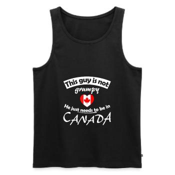Canada - Débardeur bio Premium Homme - noir - Devant - AI Model Male 178 light (178cm)