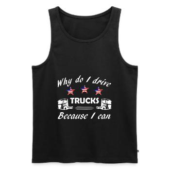 Trucker und Lastwagen Fahrer - Männer Premium Bio Tank Top - Schwarz - Vorne - Michal (187cm)