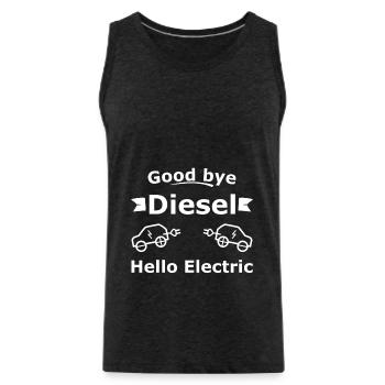 Electric car - Men's Premium Organic Tank Top - charcoal grey - Front - Alexander (188cm)