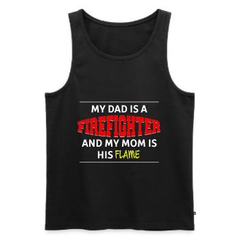 Firefighter - Feuerwehrmann - Männer Premium Bio Tank Top - Schwarz - Vorne - AI Model Male 178 light (178cm)