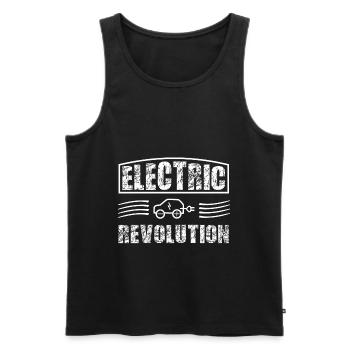 Electric car - Men's Premium Organic Tank Top - black - Front - Michal (187cm)