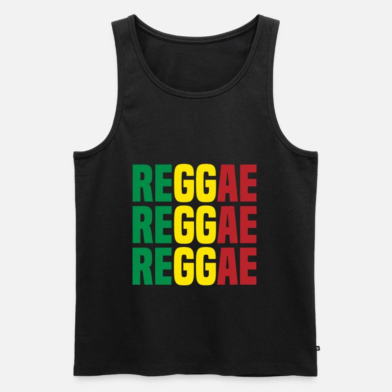 Reggae - Männer Premium Bio Tank Top - Schwarz
