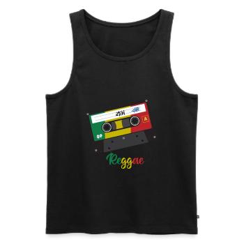 Reggae-Band - Männer Premium Bio Tank Top - Schwarz - Vorne - AI Model Male 178 light (178cm)