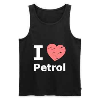 I love petrol - Men's Premium Organic Tank Top - black - Front - AI Model Male 178 light (178cm)