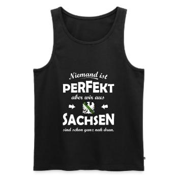 The perfect Saxons - Men's Premium Organic Tank Top - black - Front - AI Model Male 178 light (178cm)