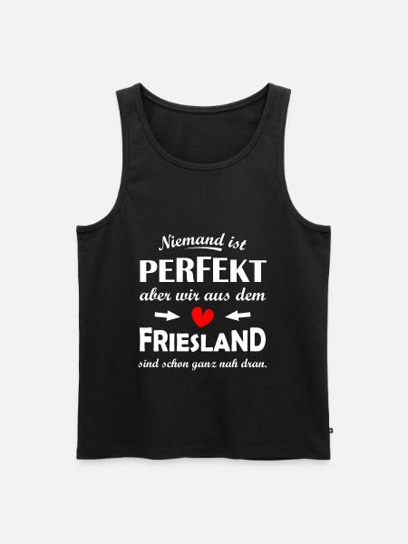Perfekt aus dem Friesland - Männer Premium Bio Tank Top - Schwarz