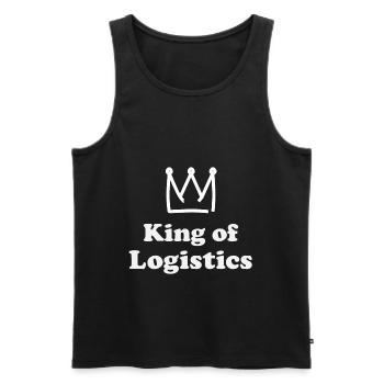 Logistics King - Men's Premium Organic Tank Top - black - Front - AI Model Male 178 light (178cm)