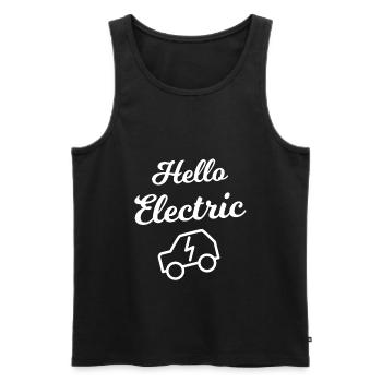 Electric Autois - Men's Premium Organic Tank Top - black - Front - Michal (187cm)
