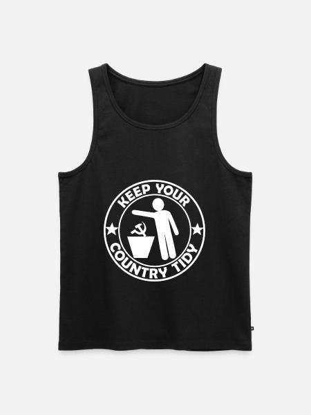 Der Sozialist - Männer Premium Bio Tank Top - Schwarz