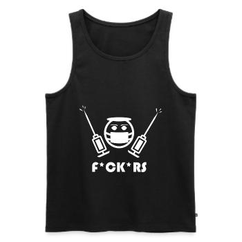 The return of measures - Men's Premium Organic Tank Top - black - Front - AI Model Male 178 light (178cm)