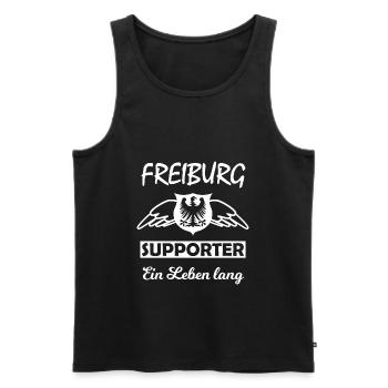 The Breisgau Supporters - Men's Premium Organic Tank Top - black - Front - AI Model Male 178 light (178cm)