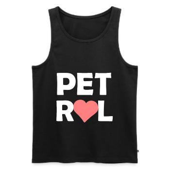 Gasoline has always been - Men's Premium Organic Tank Top - black - Front - AI Model Male 178 light (178cm)