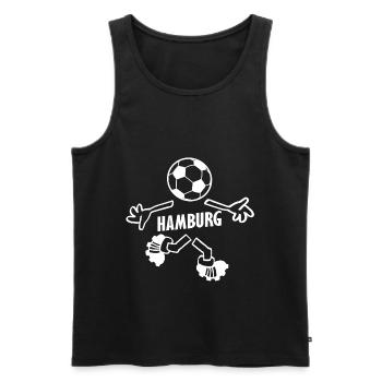 The Hamburg fan - Men's Premium Organic Tank Top - black - Front - Michal (187cm)