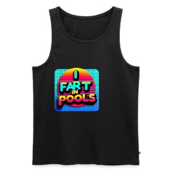 Je Pète Dans Les Piscines 5 - Débardeur bio Premium Homme - noir - Devant - Michal (187cm)