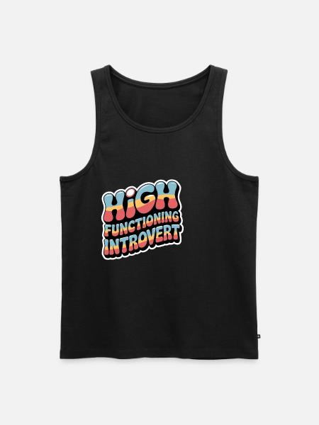High Functioning Introvert 9 - Männer Premium Bio Tank Top - Schwarz
