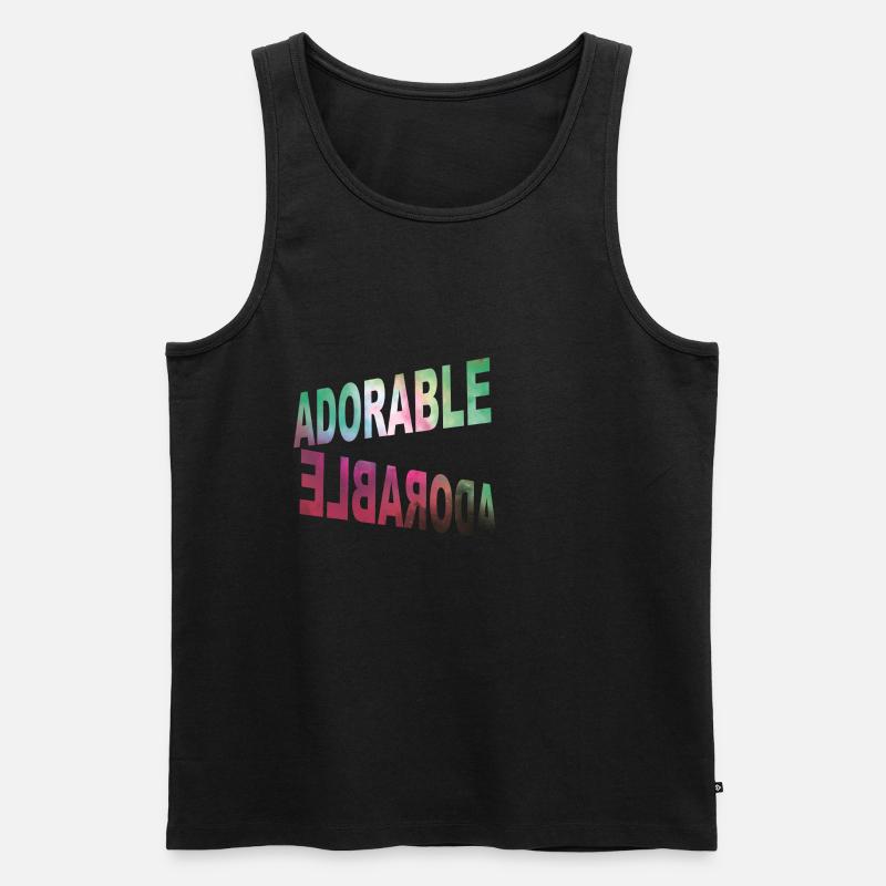 Bezaubernd Adorable - Männer Premium Bio Tank Top - Schwarz