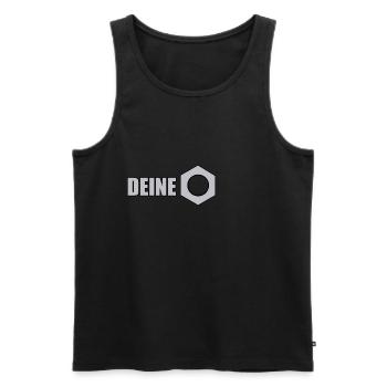 Deine Mutter Geschenk - Männer Premium Bio Tank Top - Schwarz - Vorne - AI Model Male 178 light (178cm)