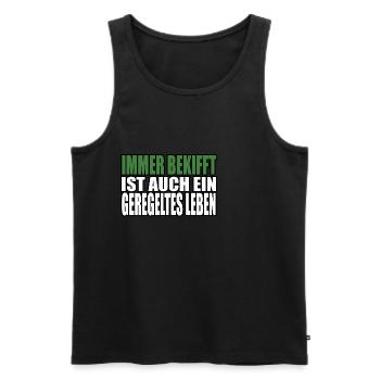 Immer Bekifft Lustiger Kiffer Spruch Geschenk - Männer Premium Bio Tank Top - Schwarz - Vorne - Michal (187cm)