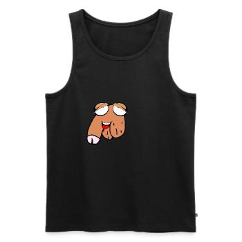 Funny cock face gift cock face - Men's Premium Organic Tank Top - black - Front - AI Model Male 178 light (178cm)