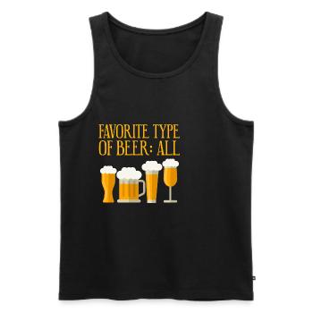 Favorite Type Of Beer, All 4 - Men's Premium Organic Tank Top - black - Front - Michal (187cm)