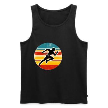 Sprinter - Athlétisme - Débardeur bio Premium Homme - noir - Devant - AI Model Male 178 light (178cm)