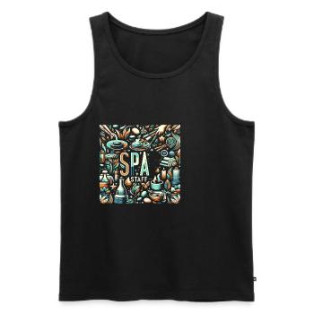 Spa Staff 7 - Männer Premium Bio Tank Top - Schwarz - Vorne - Michal (187cm)