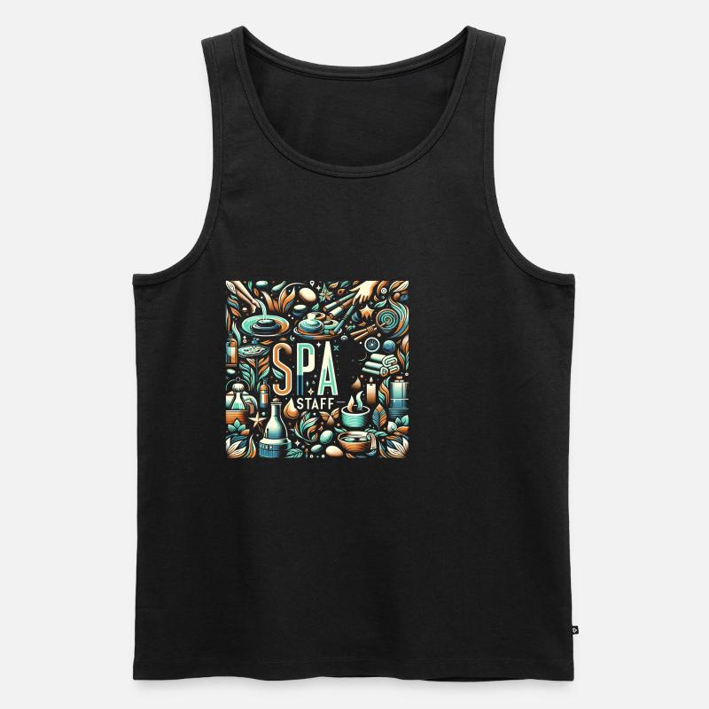 Spa Staff 7 - Männer Premium Bio Tank Top - Schwarz