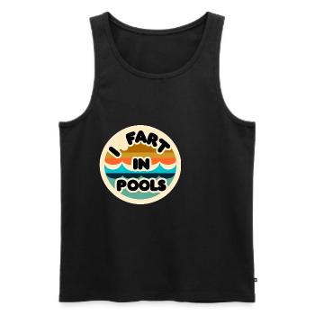 Je Pète Dans Les Piscines 11 - Débardeur bio Premium Homme - noir - Devant - Michal (187cm)