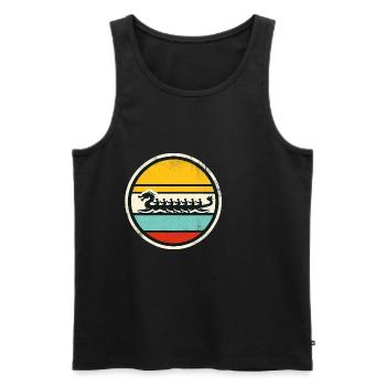 Dragon Boat 2 - Männer Premium Bio Tank Top - Schwarz - Vorne - Michal (187cm)