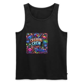 Crabbing Crew 19 - Men's Premium Organic Tank Top - black - Front - AI Model Male 178 light (178cm)