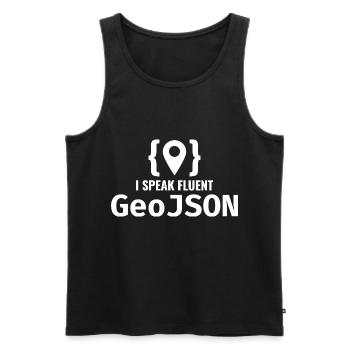 GeoJSON Entwickler Programmierer Programmierer GIS Mapping - Männer Premium Bio Tank Top - Schwarz - Vorne - AI Model Male 178 light (178cm)