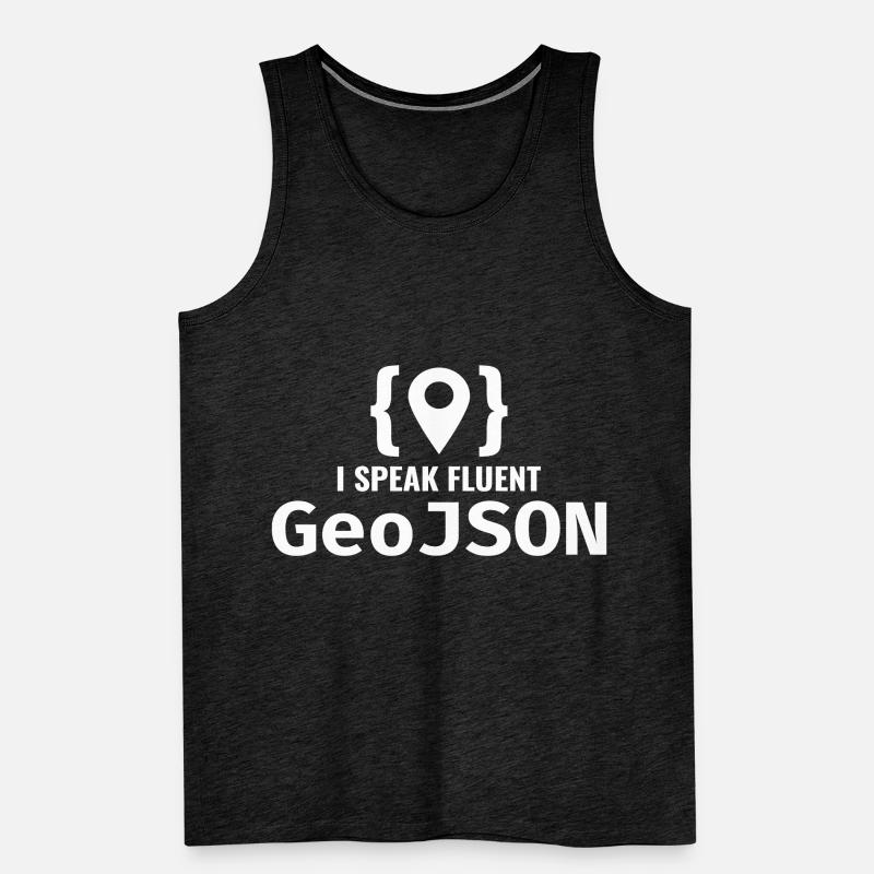 GeoJSON Entwickler Programmierer Programmierer GIS Mapping Männer Premium Bio Tank Top