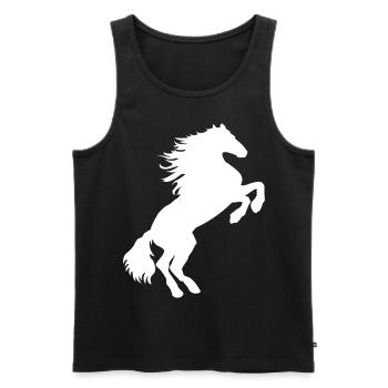 White Horse Mold - Horse T Shirt & Hoodie - Men's Premium Organic Tank Top - black - Front - AI Model Male 178 light (178cm)