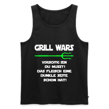 Grill Wars dunkle Seite Grillst - Männer Premium Bio Tank Top - Schwarz - Vorne - AI Model Male 178 light (178cm)