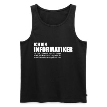 Informatiker Spruch Programmierer Student Geschenk - Männer Premium Bio Tank Top - Schwarz - Vorne - Michal (187cm)