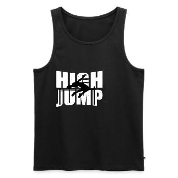 High Jump 3 - Männer Premium Bio Tank Top - Schwarz - Vorne - AI Model Male 178 light (178cm)