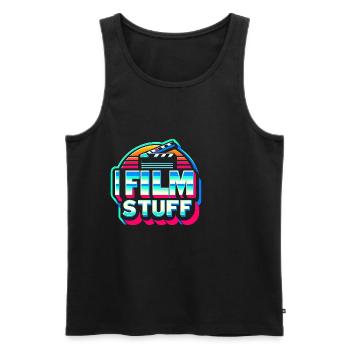 I Film Stuff 17 - Men's Premium Organic Tank Top - black - Front - AI Model Male 178 light (178cm)