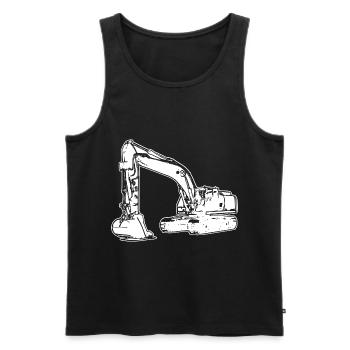 Bagger Baggerfahrer Baustelle - Männer Premium Bio Tank Top - Schwarz - Vorne - AI Model Male 178 light (178cm)